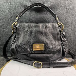 Marc by Marc Jacobs Classic Q Lil Ukita Black Leather Shoulder Bag Handbag Lined